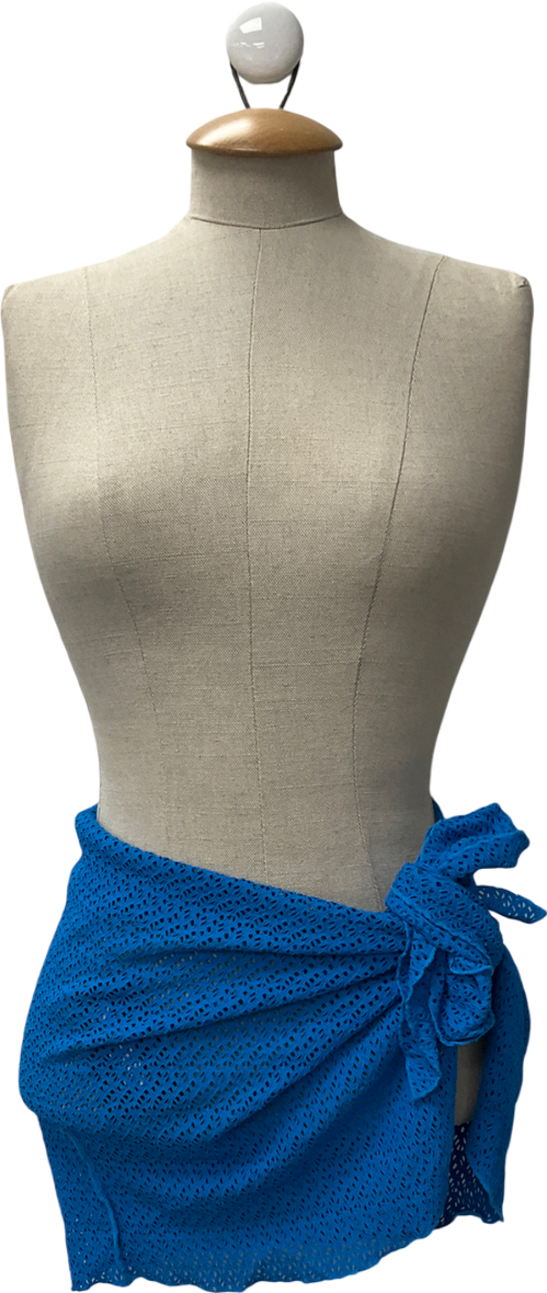 Monday Swimwear Blue South Beach Crochet Sarong UK S
