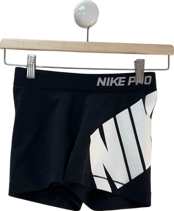 Nike Black Logo Training Biker Shorts UK S