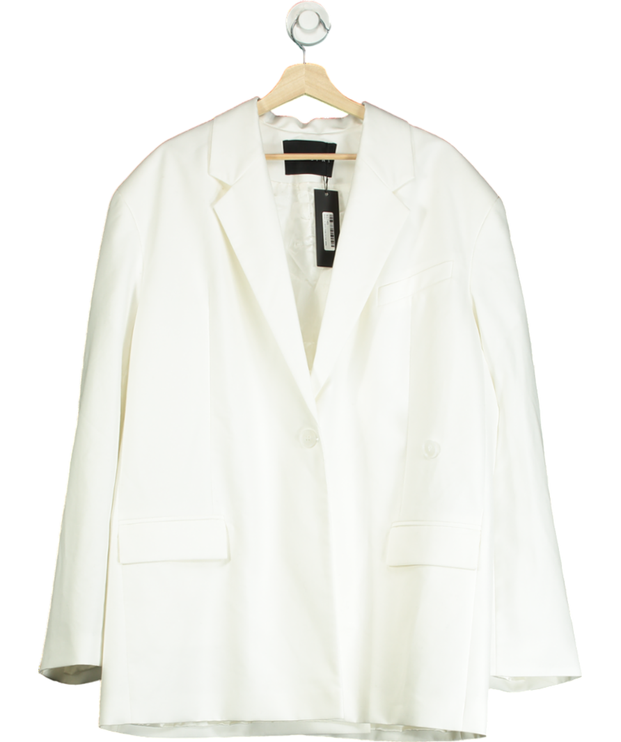 Basilika White Oversized Blazer One Size