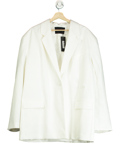 Basilika White Oversized Blazer One Size