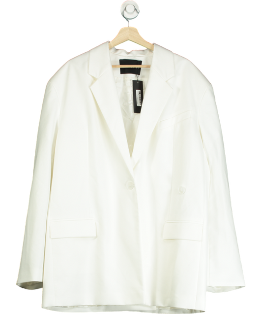 Basilika White Oversized Blazer One Size