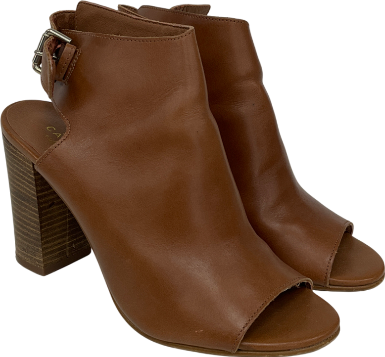 Carvela Brown Block Heel Open Back Sandal UK 5 EU 38 👠