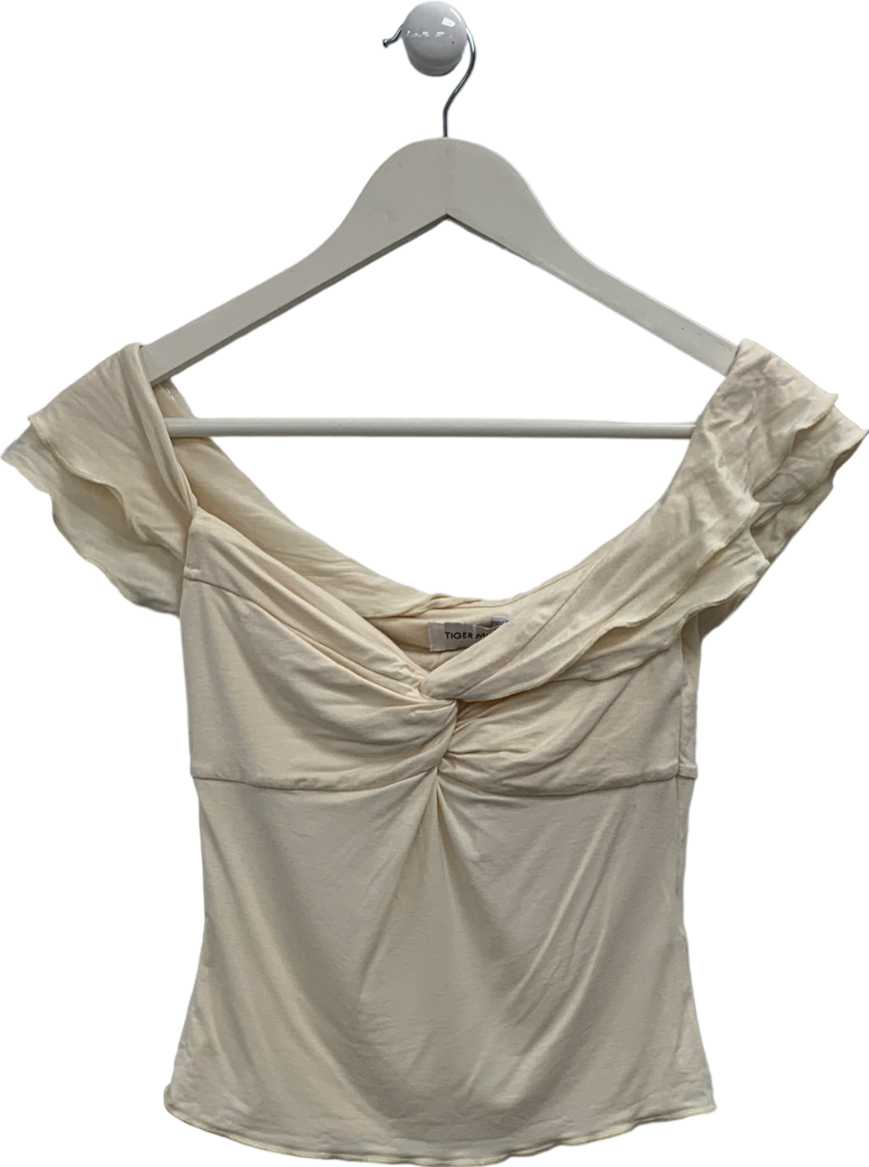 Tiger Mist Cream Crop Top UK XS