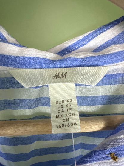 H&M Blue Striped Shirt UK XS