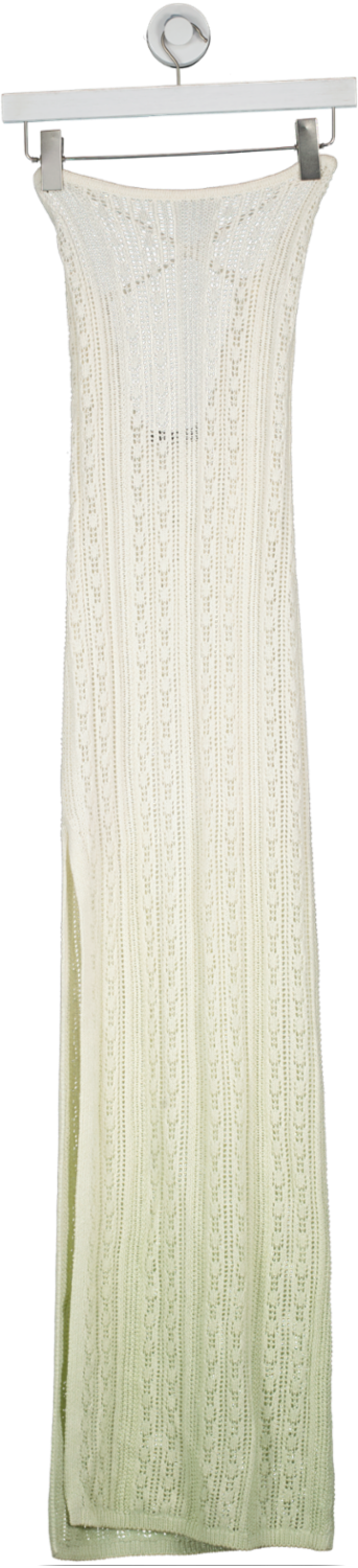 Michael Costello Cream Ombre Knit Maxi Dress UK S