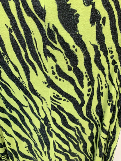 Yours Lime Green and Black Animal Print Midi Dress UK 22-24