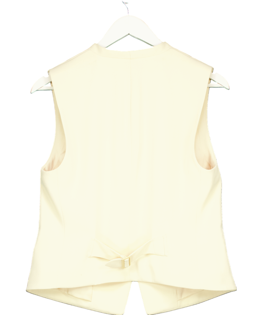 Vince Yellow Crepe Waistcoat UK 8