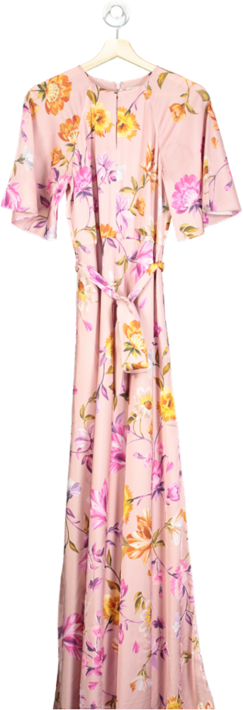 Ted Baker Pink Floral Maxi Dress UK 8
