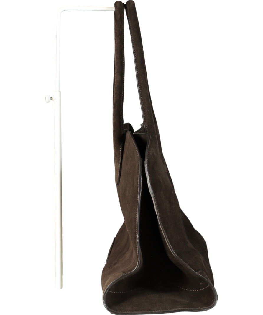 cos Brown Suede leather large Studio Bowling Bag