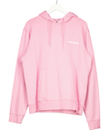 Sandro Pink Rubber Cotton Fleece Hoodie UK XXL