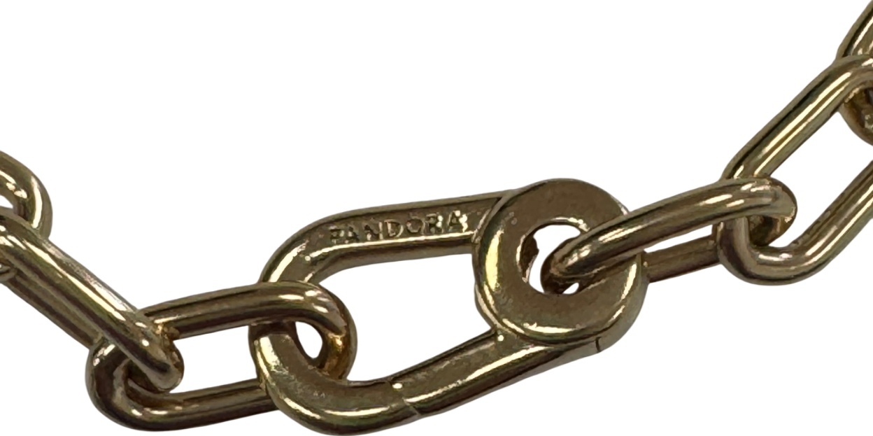 Pandora Yellow 14k Gold Plated Me Small-link Chain Bracelet 17.5cm