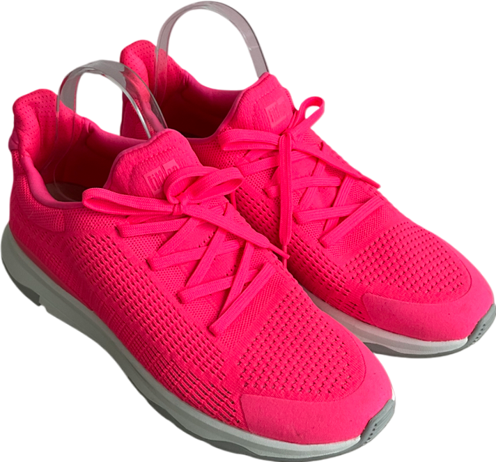 Fit Flop Pink Vitamin Ffx Knit Trainers UK 8 EU 41 👠