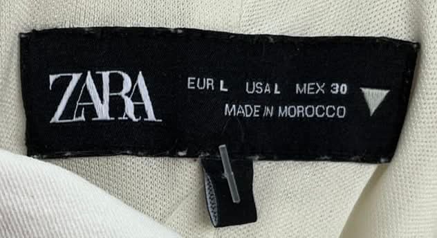 ZARA Oyster White Boxy Mini Dress With Belt UK L