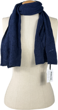 Brora Blue Cashmere Pointelle Scarf One Size