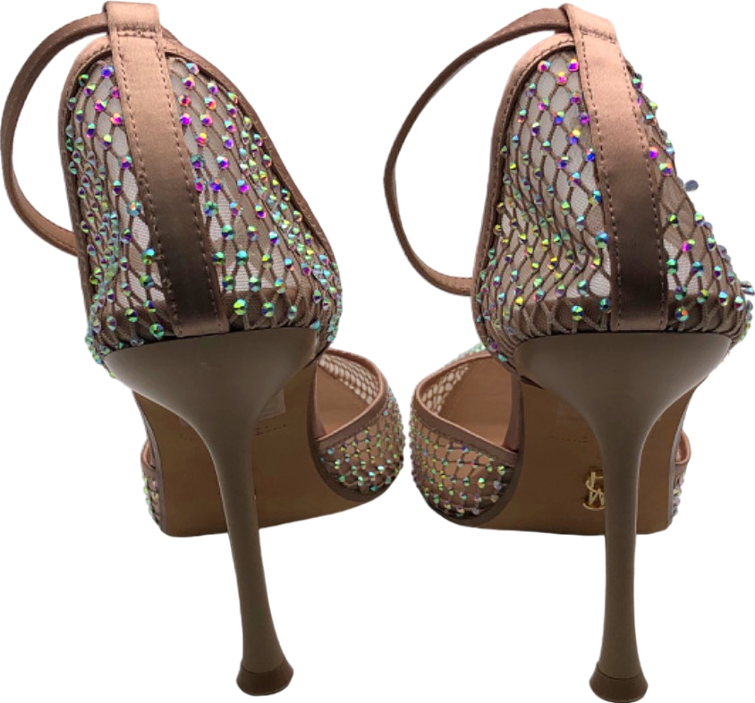 Steve Madden Blush Sparkly Mesh High Heels UK 6.5 EU 39.5 👠