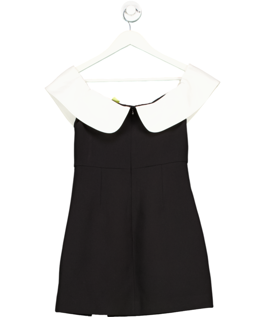 Self-Portrait Black Knit Bow Mini Dress UK 8