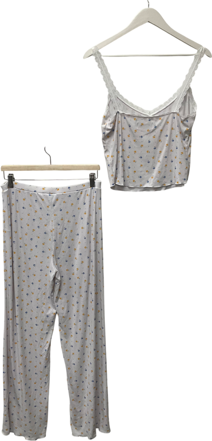 White Fox White Blissful Dreams Pyjamas Set Buttercup Floral UK L