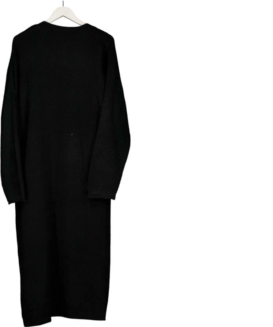 Yours Black Curve Waffle Knit Maxi Cardigan UK 20