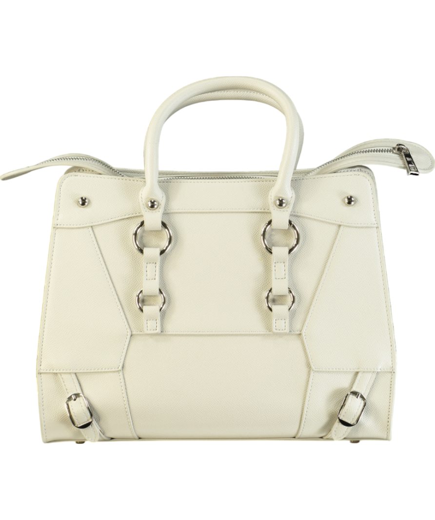 Eden Reflex Luxury Vegan Beige Ivory Top Handle Bag