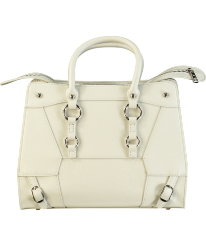 Eden Reflex Luxury Vegan Beige Ivory Top Handle Bag