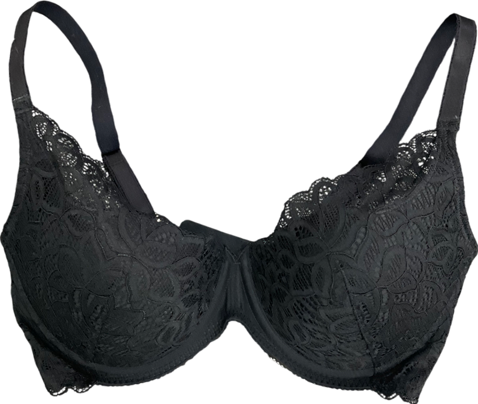 Wacoal Black Push Up Lace Bra UK 36DD