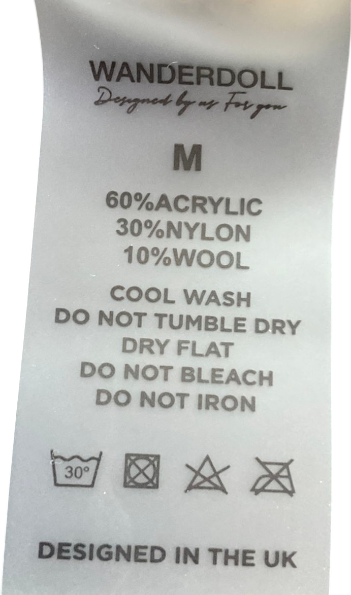 wanderdoll Beige Blossom Bardot Crop Top UK M