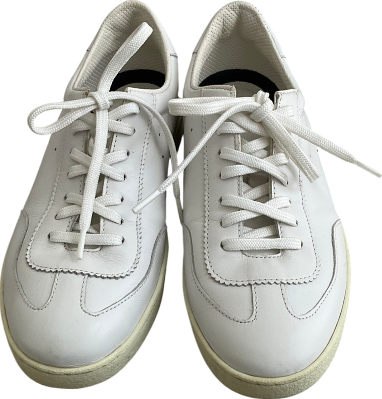 ZARA White Leather Trainers W36