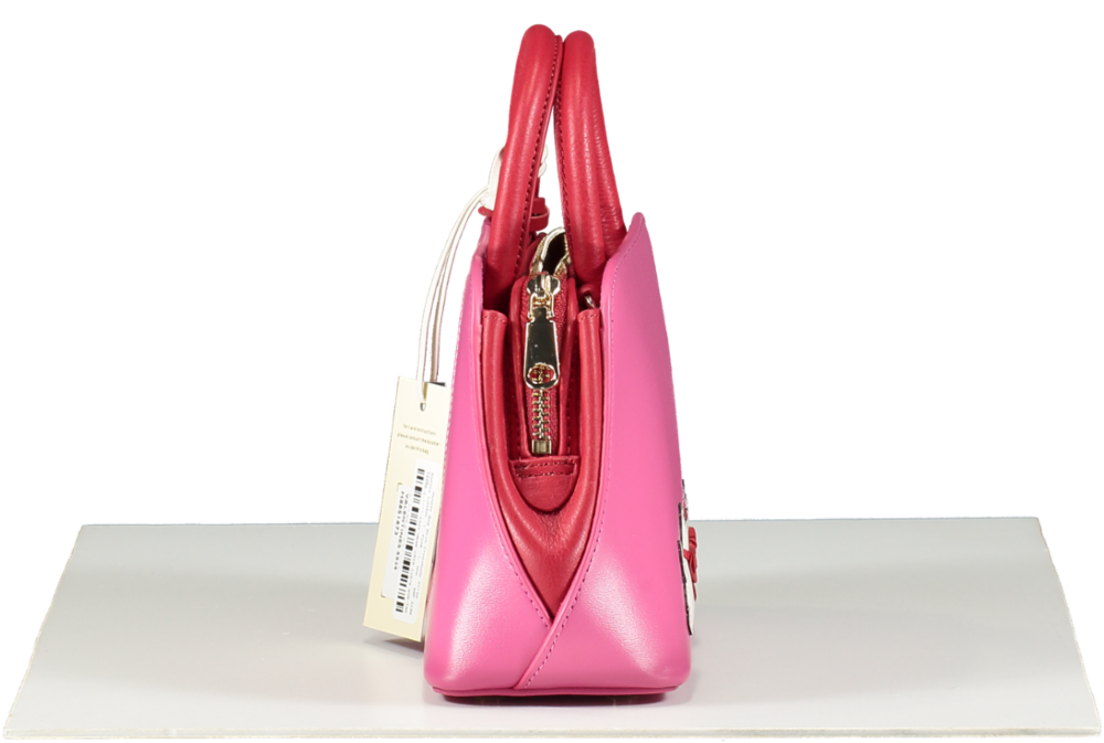 Radley London Pink / Red Leather Valenines Mini Top Handle Bag With Crossbody Strap One Size
