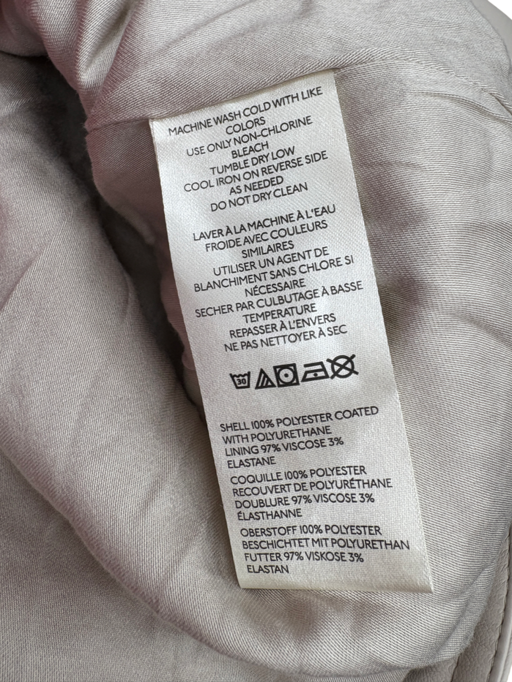 Anthropologie Beige Faux Leather Scoop Neck Shift Mini Dress UK 16