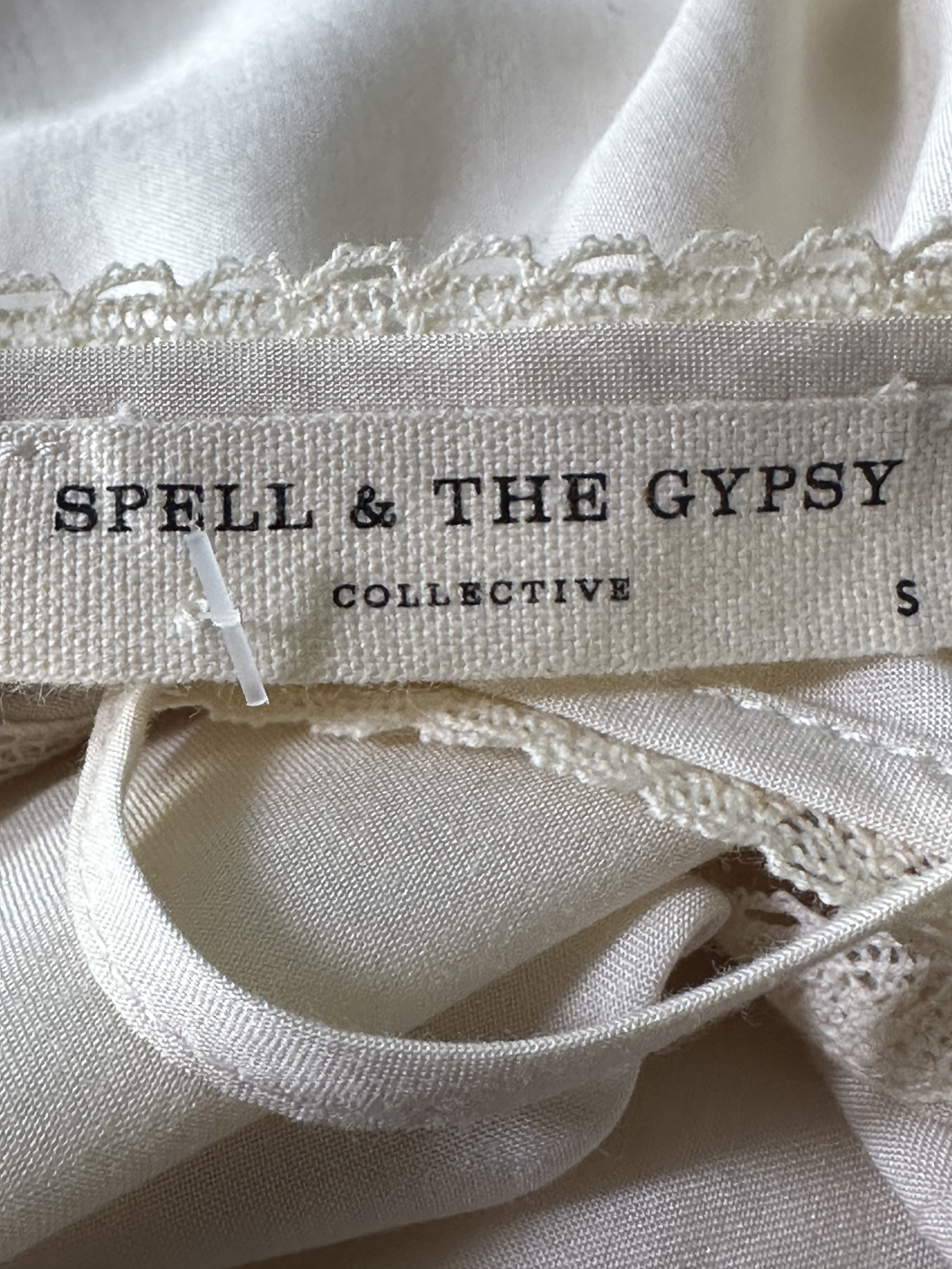 Spell & The Gypsy Cream Mini Slip Dress UK S