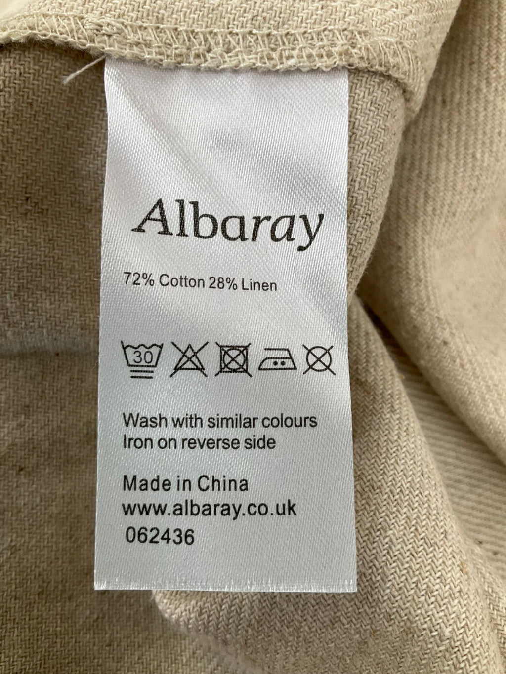 Albaray Beige Linen Midi Skirt UK 14