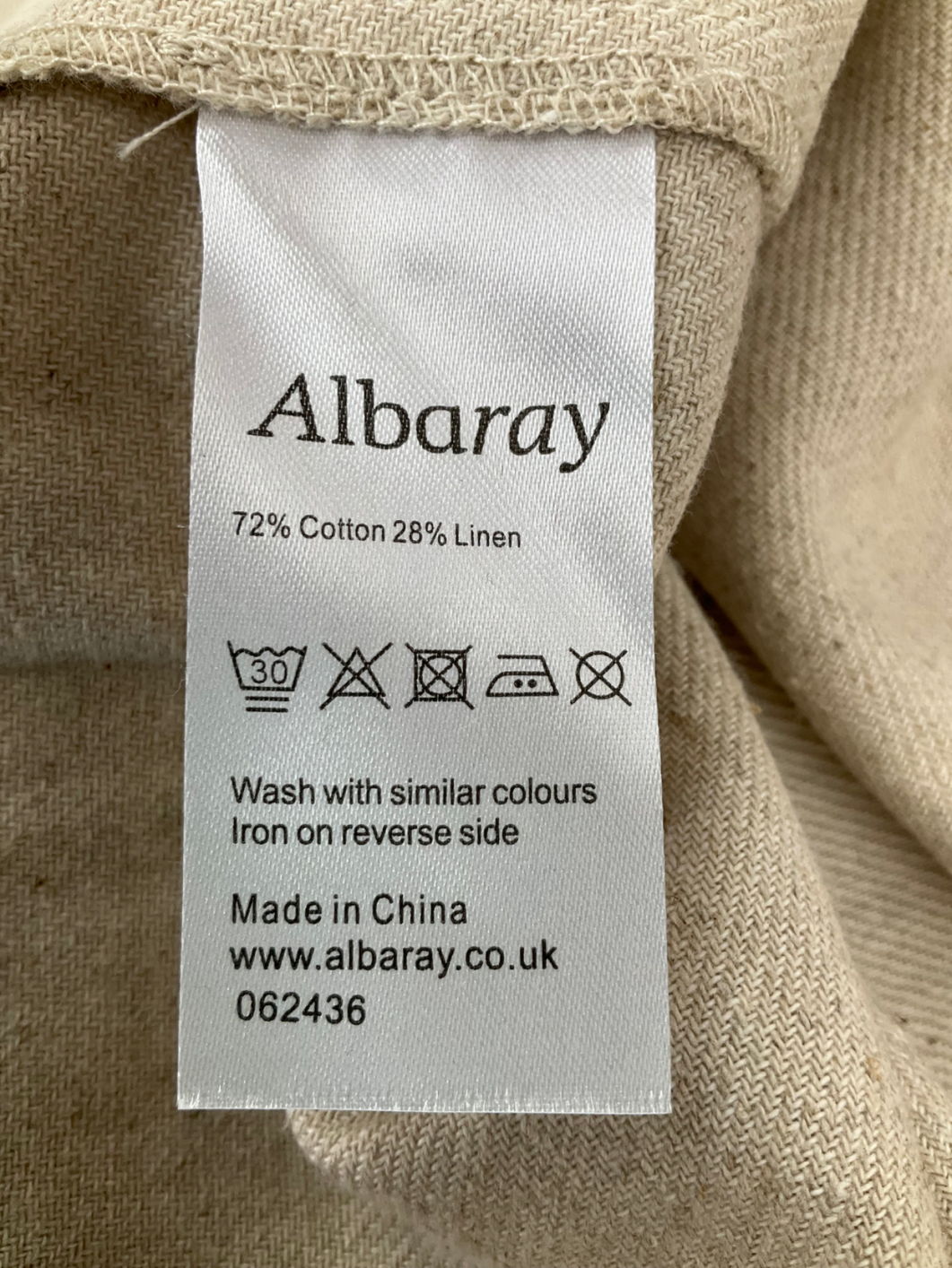 Albaray Beige Linen Midi Skirt UK 14