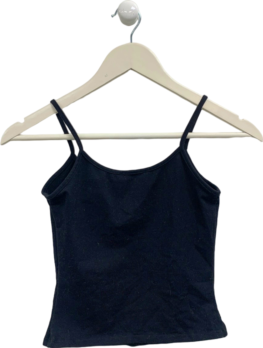 Tank Air Black Spaghetti Strap Top UK XS