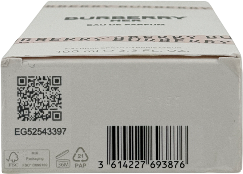 Burberry Her Eau De Parfum Spray 100ML