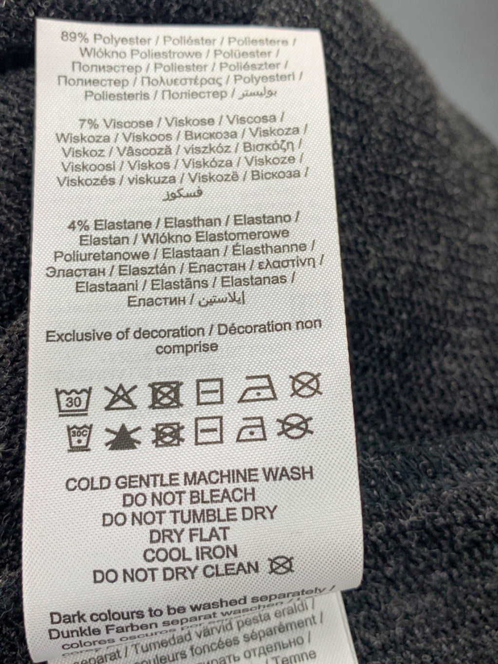 JDY Grey Long-Sleeve Knitted Dress UK M