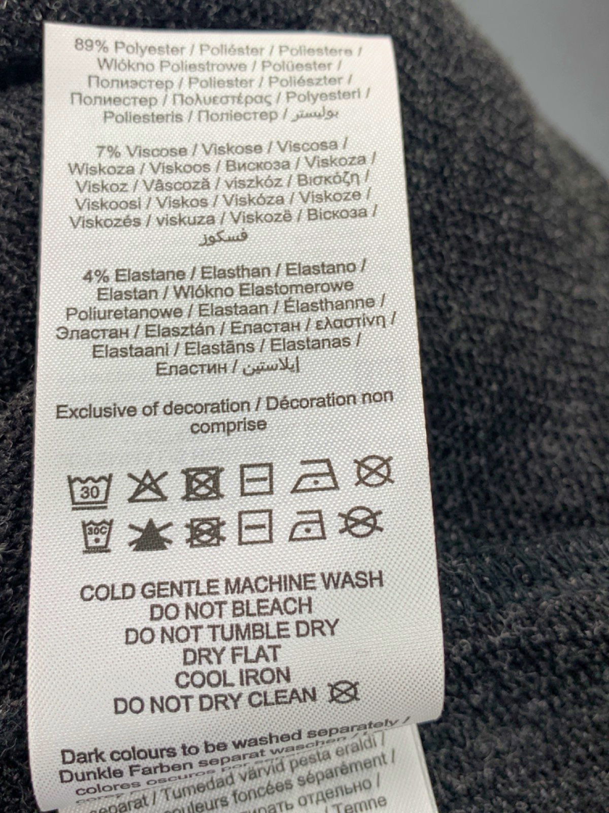 JDY Grey Long-Sleeve Knitted Dress UK M