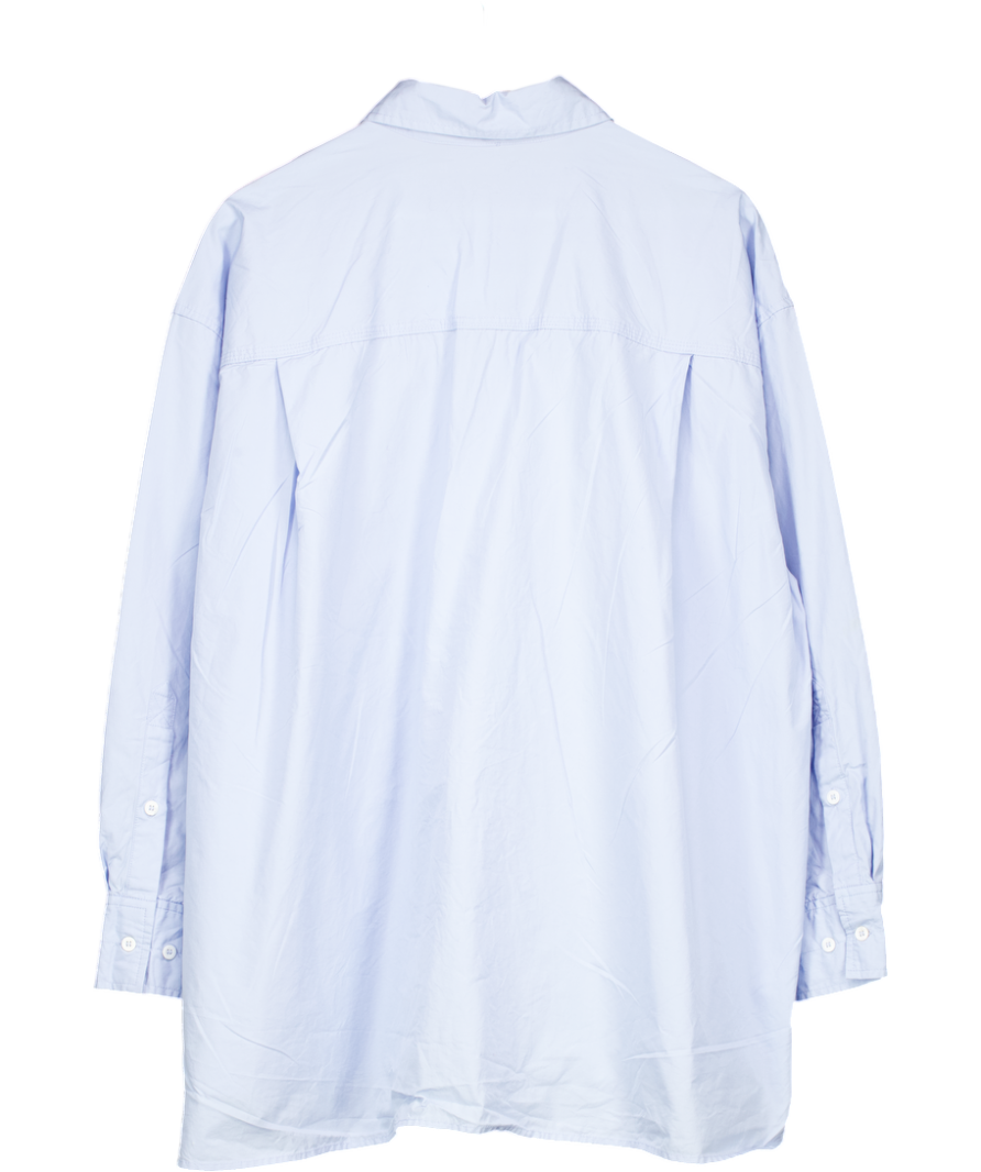 ZARA Blue Oversized Shirt 100% Cotton UK S