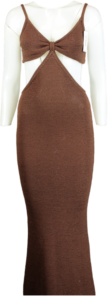 Babyboo Brown Cut-Out Maxi Dress S