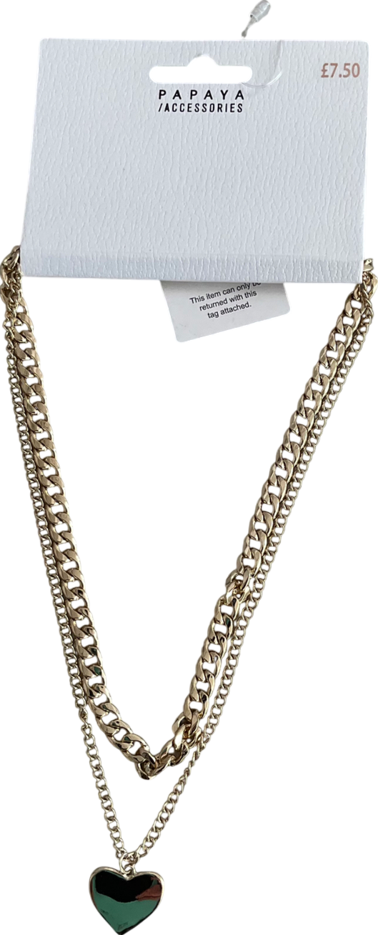 Matalan Metallic Heart Pendant Chain One Size