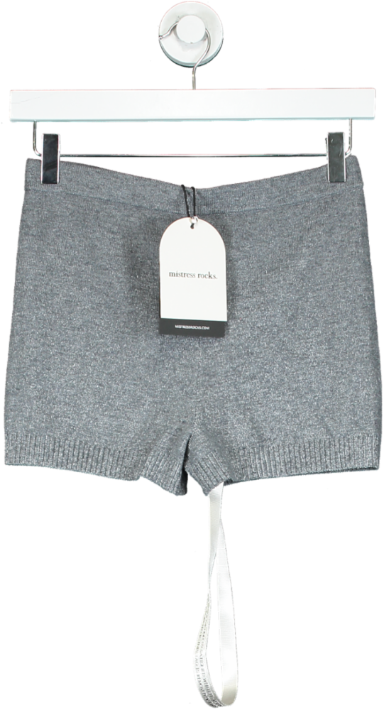 Mistress Rocks Grey Knit Shorts UK S