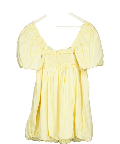 Free People Yellow Rendezvous Me Mini Dress UK S