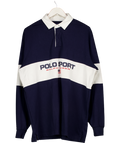 Polo Ralph Lauren Blue Long Sleeve Rugby Polo Shirt UK XL