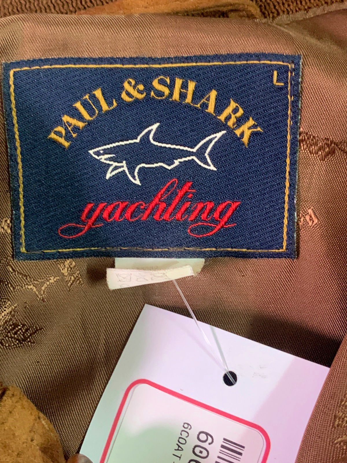 Paul & Shark Brown Yachting Suede Leather Bomber Jacket UK L