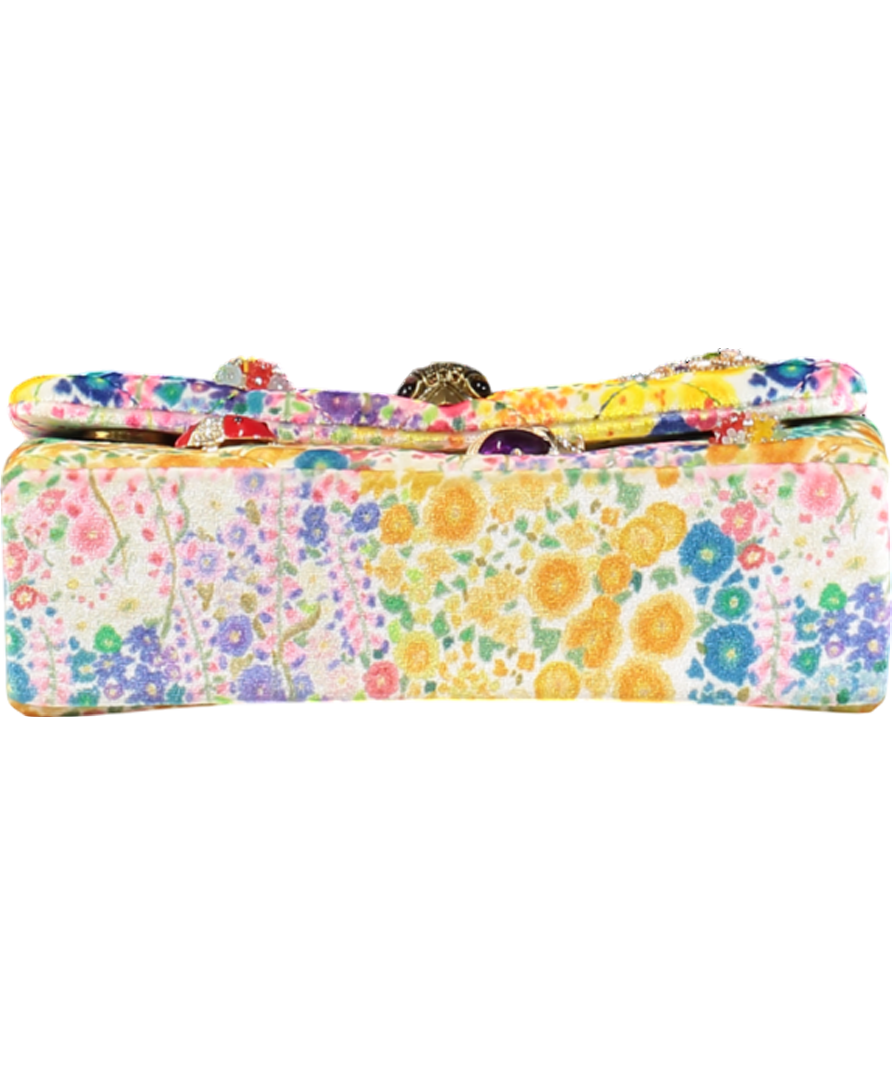 Kurt Geiger Multicoloured Floral Couture Mini Kensington Bag
