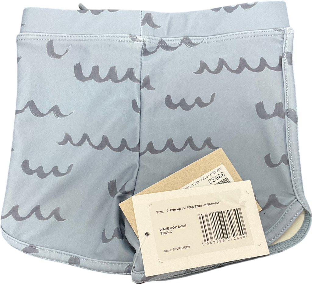 Mamas & Papas Blue Wave Swim Trunks 9-12 Months