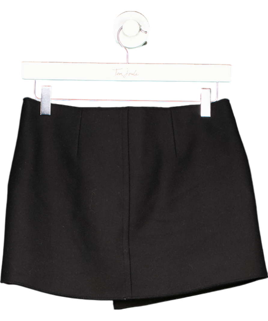 Khaite Black Vera Wool Mini Skirt UK 4