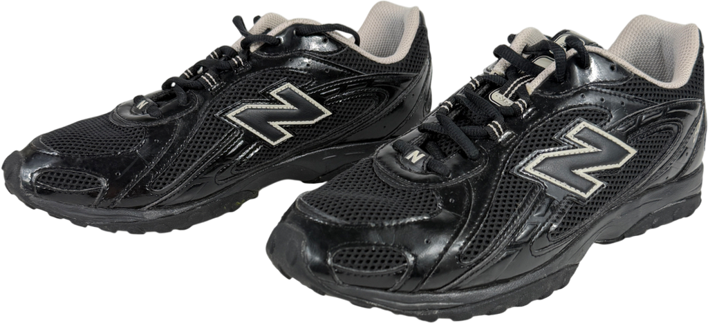 New Balance Black 204l Paneled Patent-leather And Mesh Trainer UK 7.5 EU 41.5