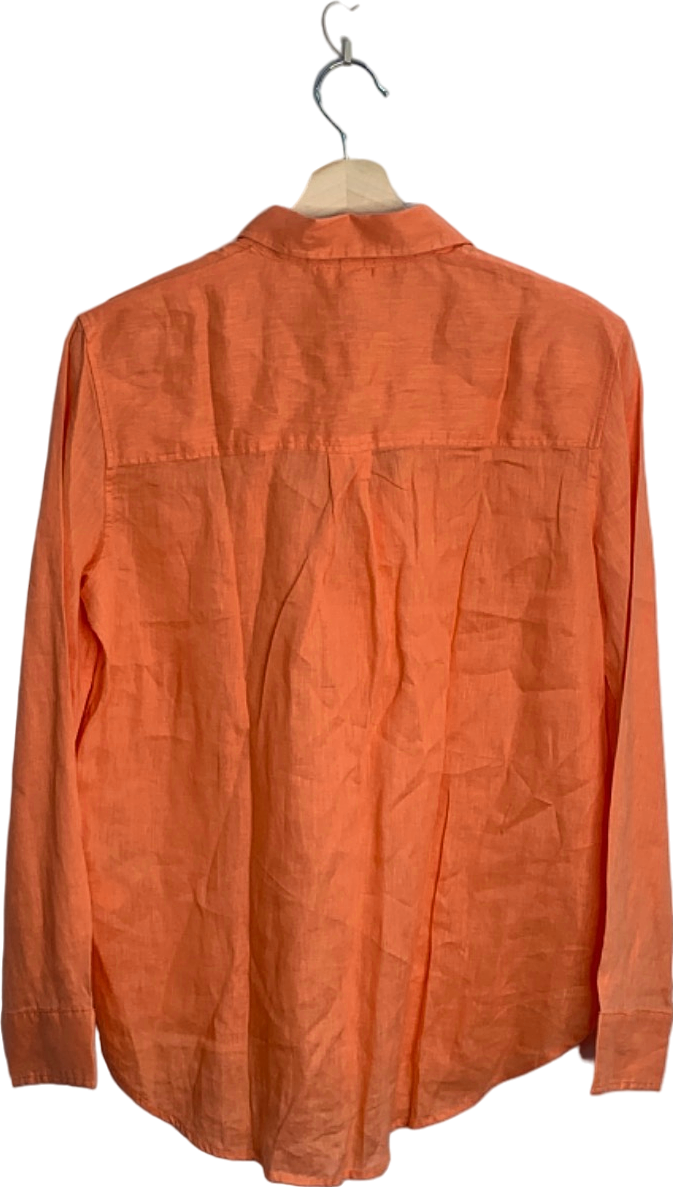 H&M Orange Linen Shirt UK 6