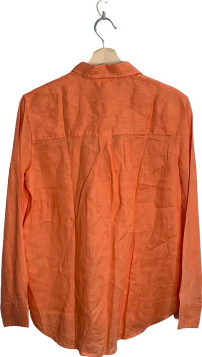 H&M Orange Linen Shirt UK 6