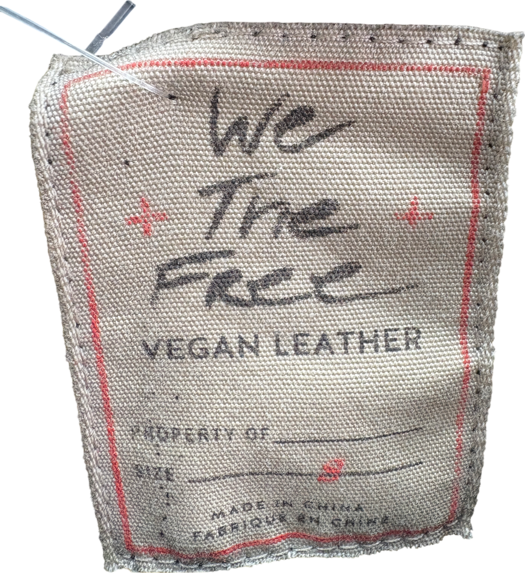 We The Free Black Fringe Out Vegan Suede Jacket UK 8